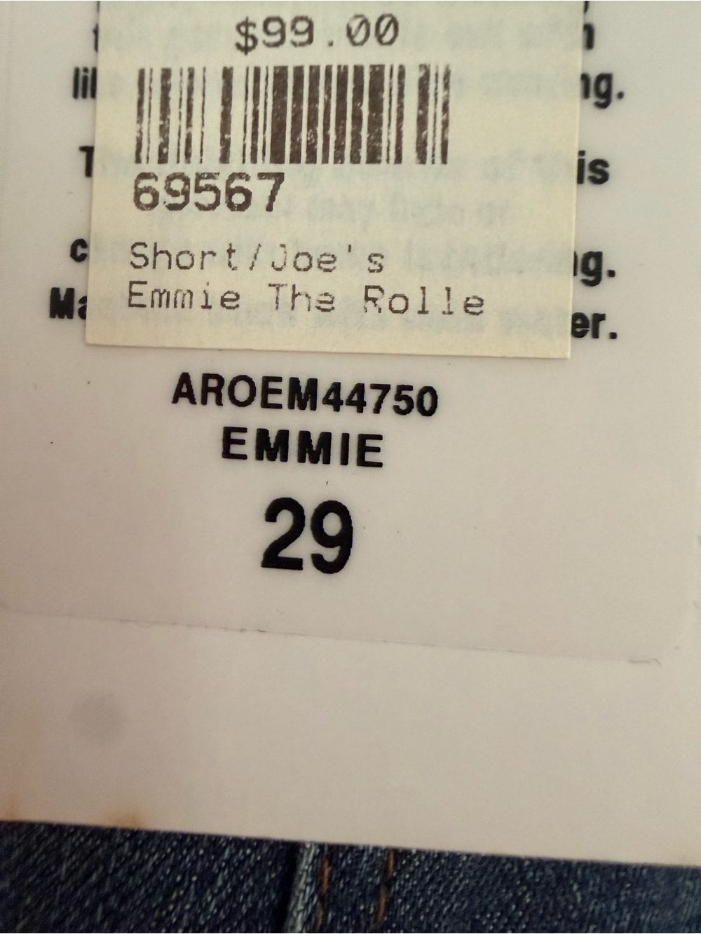 NWT Joe’s Jeans Emmie The Rollie Denim Shorts Size 29 Medium Wash - Picture 5 of 5